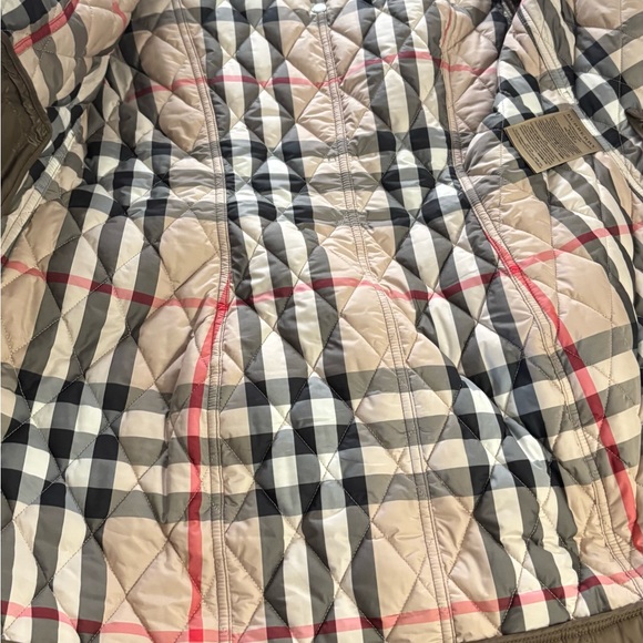 Burberry Quilted Plaid Jacket in Beige and Black - Picture 2 of 5